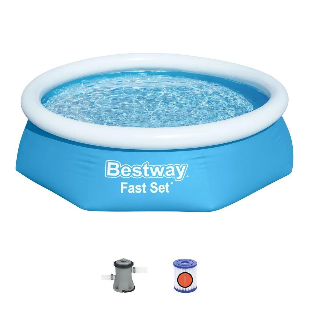 Piscine Autoportante Bestway Fast Set D 244 x 61 cm + Pompe + Cartouche