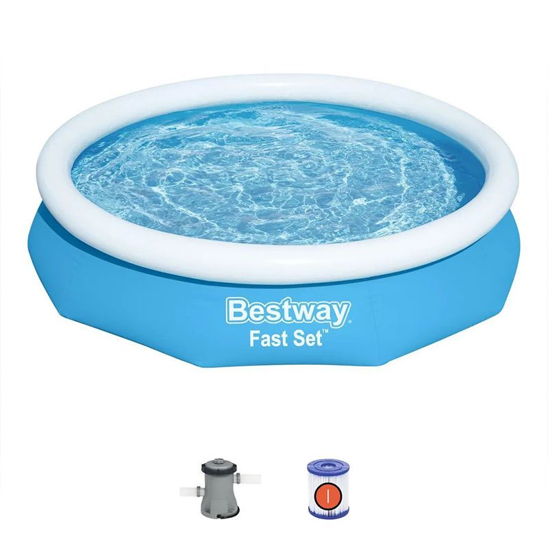 Piscine Hors Sol Fast Set Ronde 305*66 cm + Pompe + Cartouche