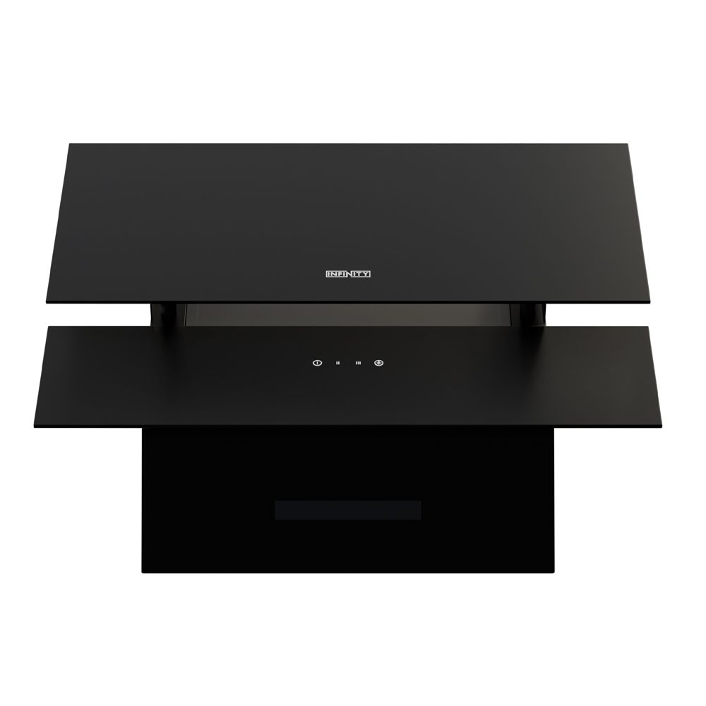 Hotte Décorative INFINITY 60 Cm Verre noir trempé AGW4015-60B thumbnail 3