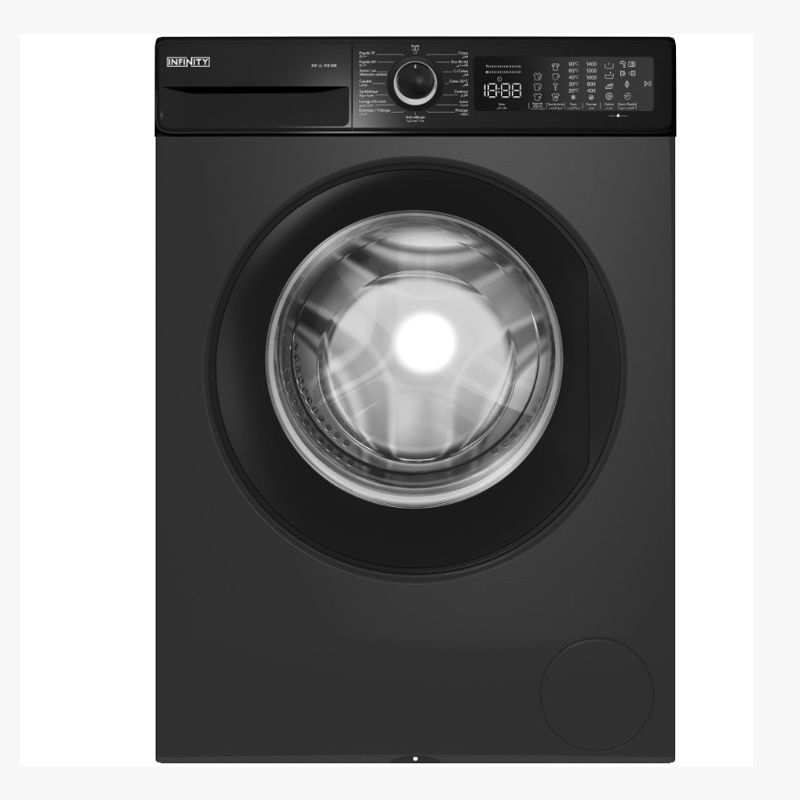 Machine à Laver Frontale Infinity Inverter - INF-LL715-MB 7Kg - Noir MAT