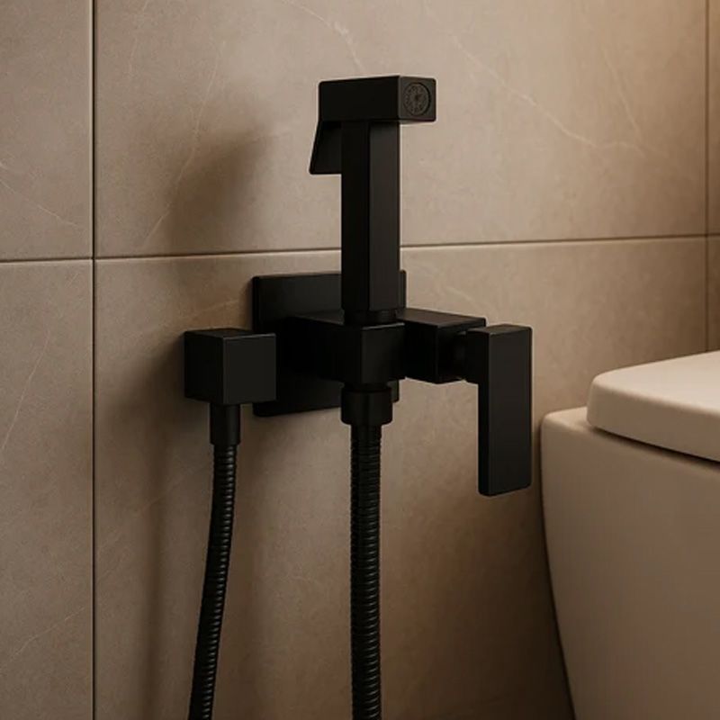 Mitigeur Toilette Encastré - Douchette Shut Off Noir Mat FRAMO E200 thumbnail 2