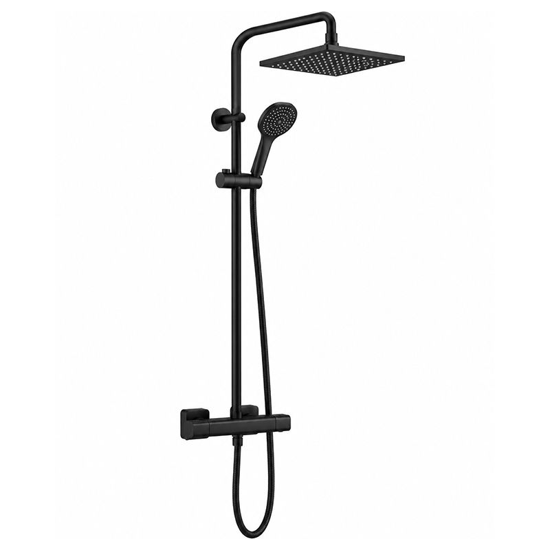 Colonne Douche avec Mitigeur Thermostatique noir