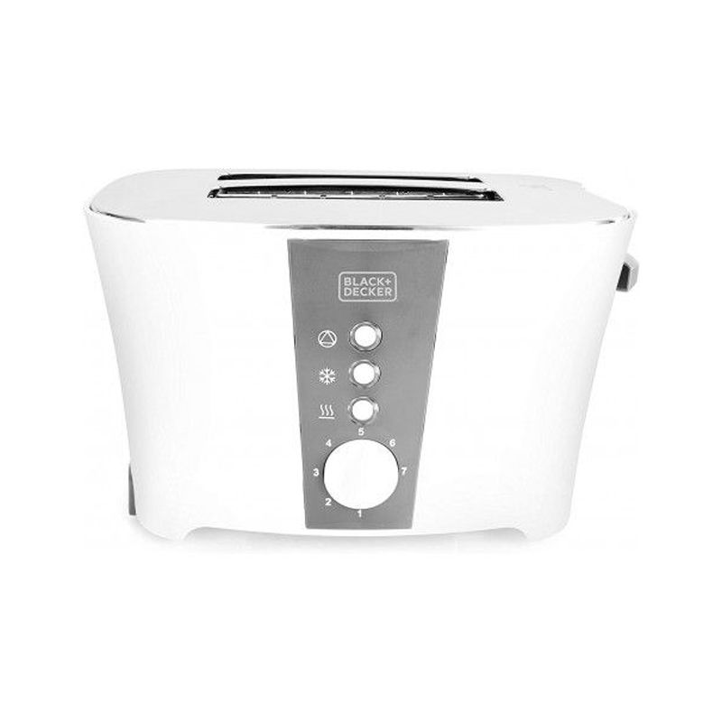 Grille pain Black & Decker ET122-B5 - Blanc - 800W - 2 Fentes