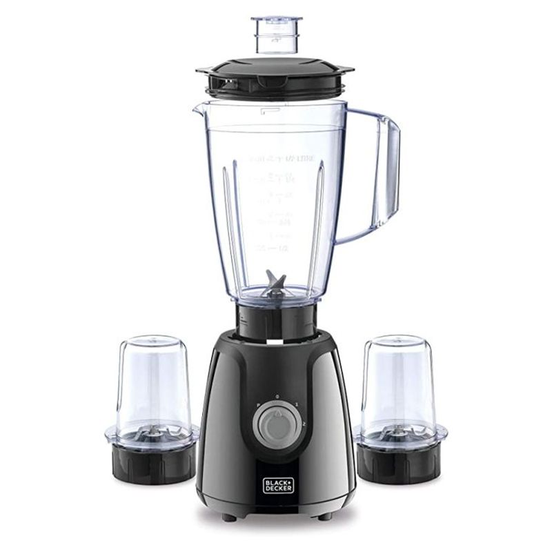 Blender Black & Decker 400W - 1.5L + 2 Moulins - BX440 - Noir thumbnail 2