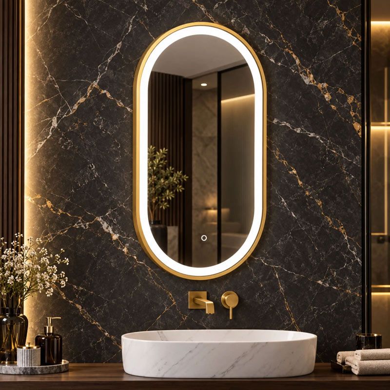 Miroir LED GOLD de 40 × 90 cm -  H-3055 thumbnail 2