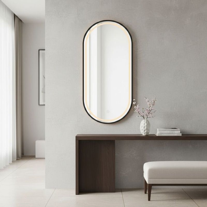 Miroir LED Noir de 40 x 90 cm - H-3055 thumbnail 3