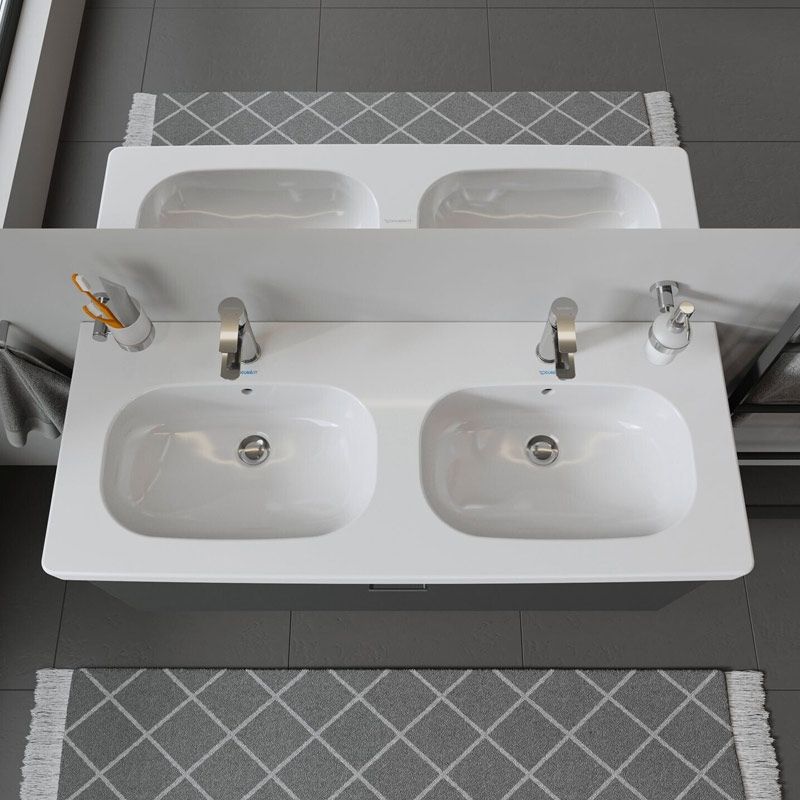 Lavabo double Duravit D-Code de 120 cm thumbnail 2