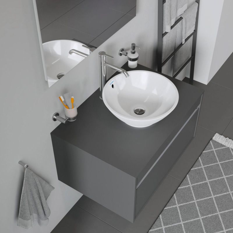 Vasque à poser Duravit Bacino 42 cm - Blanc thumbnail 3