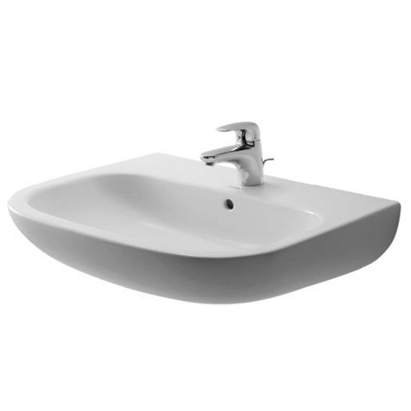 Lavabo  Duravit D-Code 65 cm - Blanc thumbnail 2