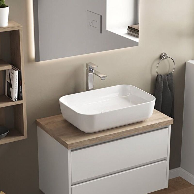 Vasque céramique Duravit Orfe 60x40 cm - 5851 - Blanc thumbnail 3