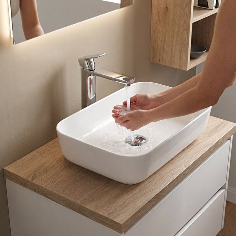 Vasque céramique Duravit Orfe 60x40 cm - 5851 - Blanc thumbnail 4