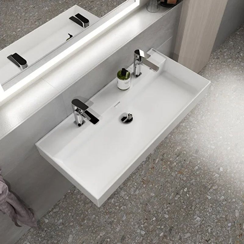 Lavabo DURA Niva 100 cm 2 trous  - 5260 thumbnail 3