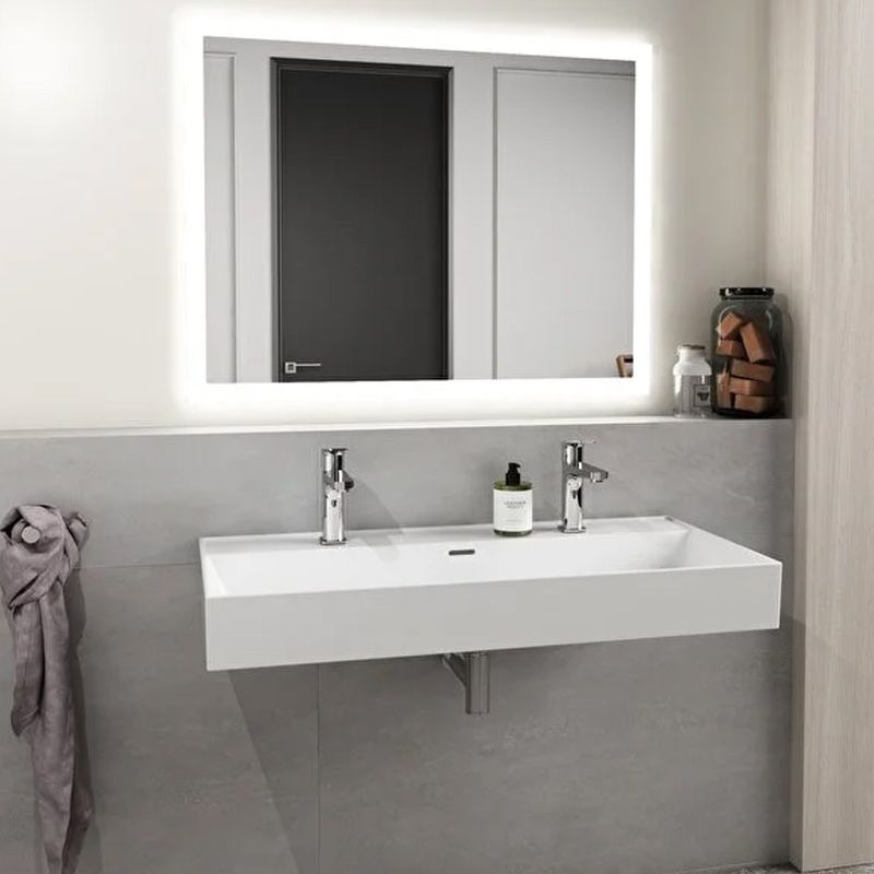 Lavabo DURA Niva 100 cm 2 trous  - 5260 thumbnail 4