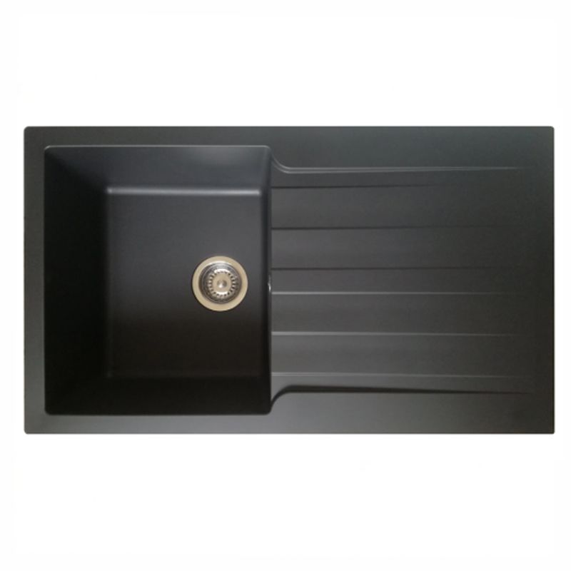 EVIER IX 860X212X500 NOIR 1C+EG