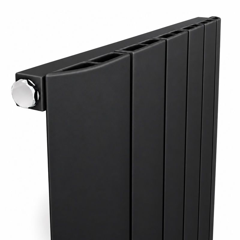 Radiateur Vertical SELANIK Aluminium 180 cm 4 Éléments - Noir