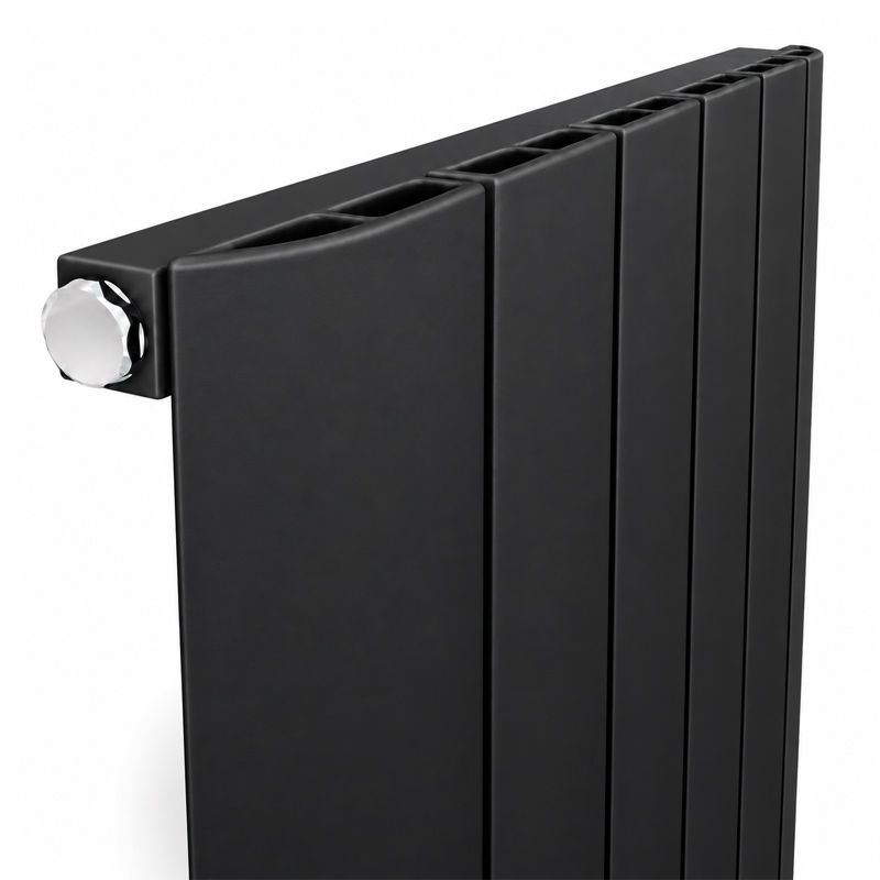 Radiateur Vertical SELANIK Aluminium 180 cm 6 Éléments - Noir
