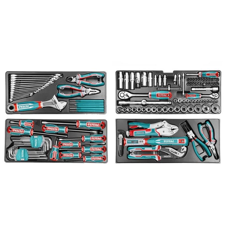 Caisse à Outils TOTAL – THPTCS71321 – 132 Pièces Coffre Métallique 3 Tiroirs thumbnail 3