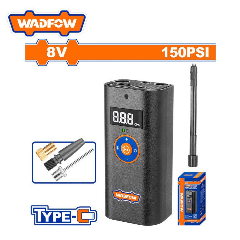 Mini compresseur d’air sans fil WADFOW – WAAM572 – 8 V, 10 bar